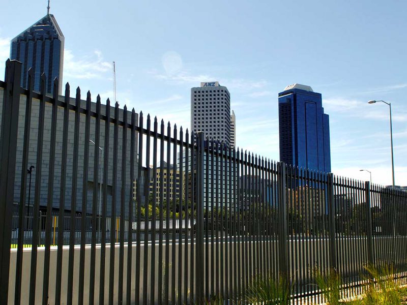 Security fencing installed by Perth commercial fencing contractors.