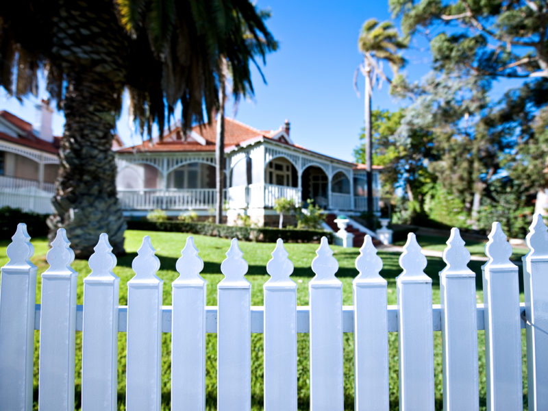 White Picket Fencing in Perth Garden