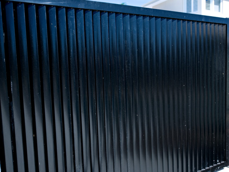 Black Louvre Sliding Gate